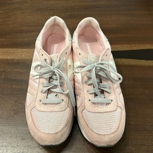 Good condition -Saucony sneaker. Size 9.  Pink.